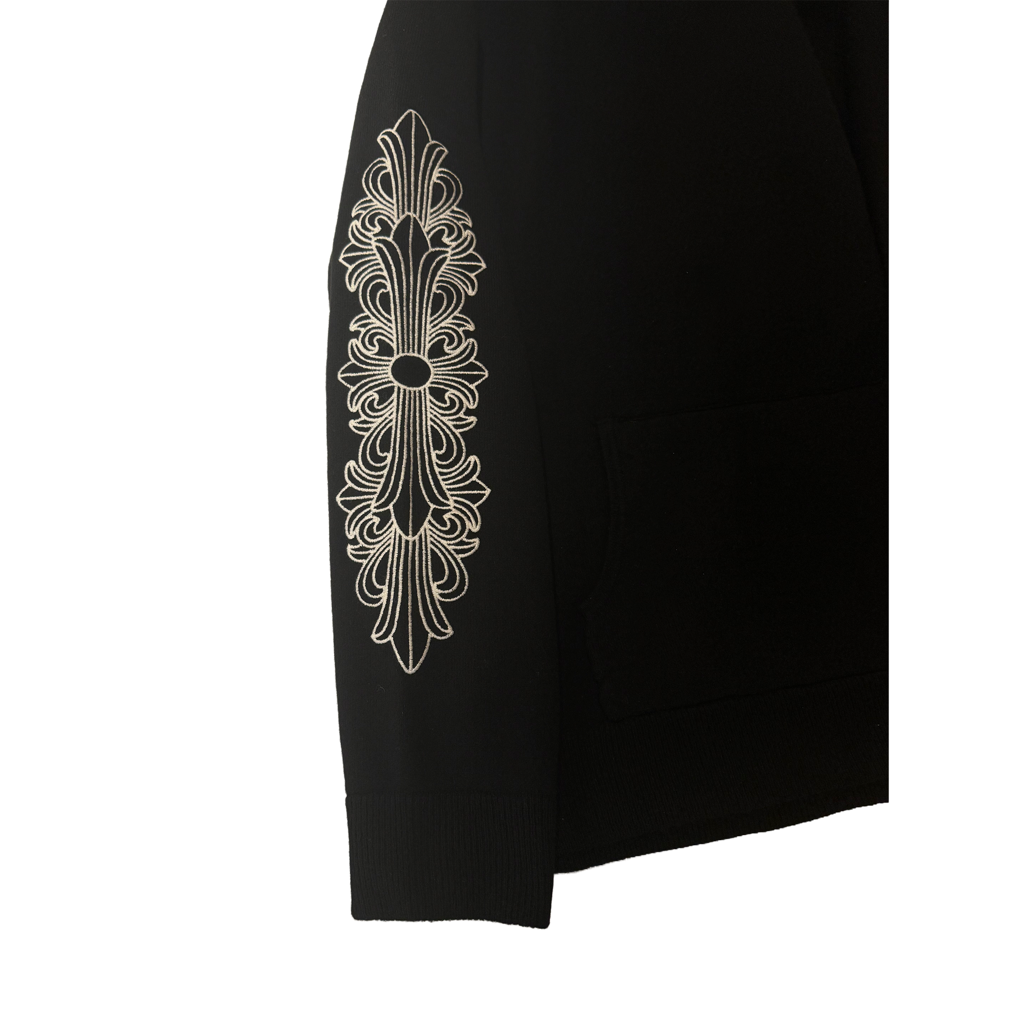 Chrome Hearts Cashmere Embroidered Floral Hoodie